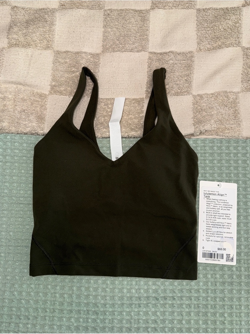 NWT Lululemon Align Tank Dark Olive size 0